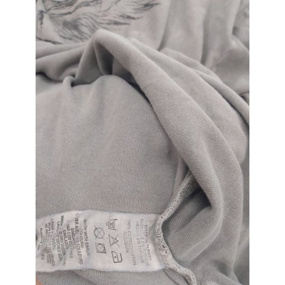 Vtg Y2K FCUK Rocks skull wings Very Distressed thrashed Men's t shirt sz L READ - Picture 11 of 15